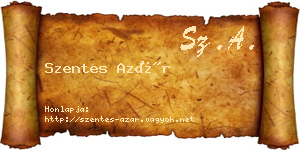 Szentes Azár névjegykártya